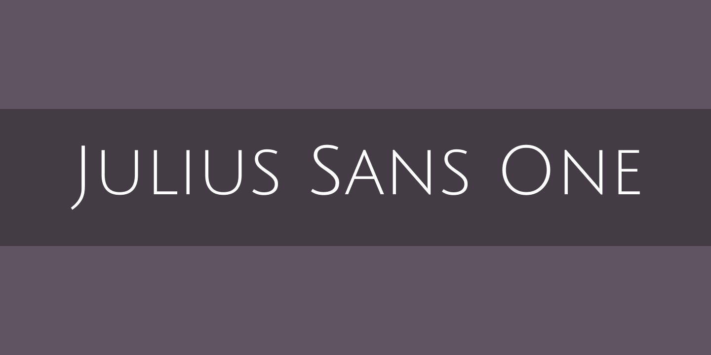 Пример шрифта Julius Sans